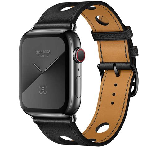 hermes watch black leather|Hermes apple watch band cost.